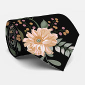 Floral Pattern Neck Tie Krawatte (Gerollt)
