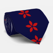 Floral Pattern Neck Tie Krawatte (Gerollt)
