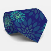 Floral Pattern Neck Tie Krawatte (Gerollt)