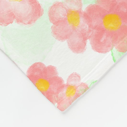 Floral pattern no1 fleecedecke (Ecke)