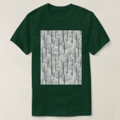 Floral pattern of leafless trees in winter forest T-Shirt (Design vorne)