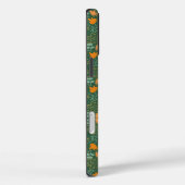 Floral pattern on a dark green background  Case-Mate iPhone hülle (Rückseite / Rechts)