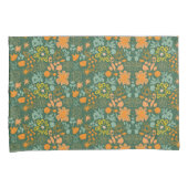 Floral pattern on a dark green background  kissenbezug (Vorderseite-Rechts)