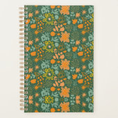 Floral pattern on a dark green background  planer (Vorderseite)