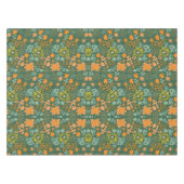 Floral pattern on a dark green background  tischdecke (Vorderseite (Horizontal))
