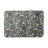 Floral pattern on  dusty blue-gray background badematte (Vorderseite)