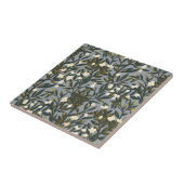 Floral pattern on  dusty blue-gray background fliese (Seite)