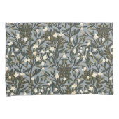 Floral pattern on  dusty blue-gray background kissenbezug (Vorderseite-Rechts)