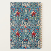 Floral pattern on green leaves blue background planer (Rückseite)