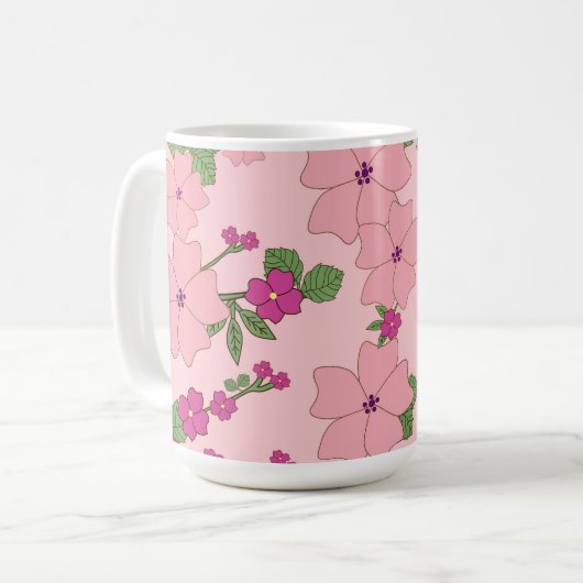 Floral pattern, pastel violet and purple, kaffeetasse (Vorderseite Links)