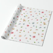 Floral Pattern Peony Rose Blume Niedliche Pastete Geschenkpapier (Ungerollt)