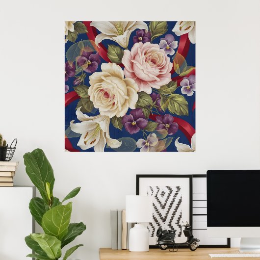 Floral Pattern Poster (Heimbüro)