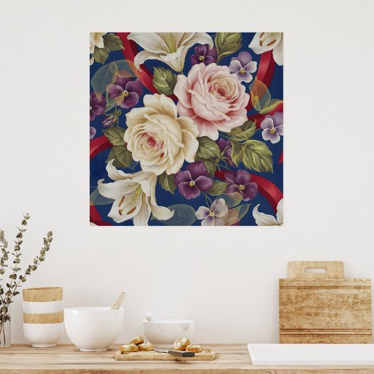 Floral Pattern Poster (Küche)