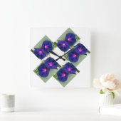 Floral Pattern Quadratische Wanduhr (Zuhause)