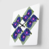 Floral Pattern Quadratische Wanduhr (Winkel)