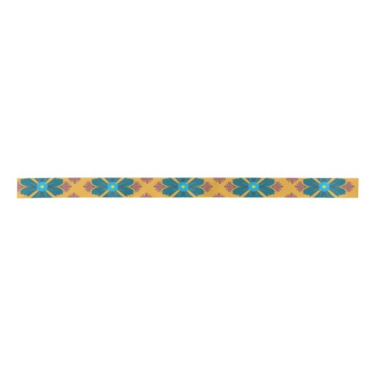 Floral Pattern Ribbon Satinband (Vorderseite)