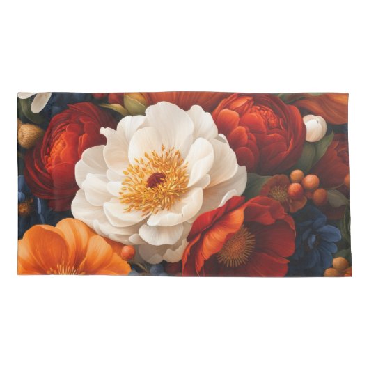 Floral Pattern Single King Kissenbezug (Rückseite)