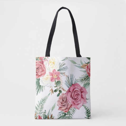 Floral Pattern Tote Bag Tasche (Vorderseite)