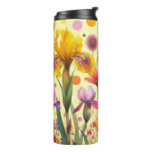 Floral Pattern Travel Tumbler Cup  Thermosbecher (Nach links gedreht)
