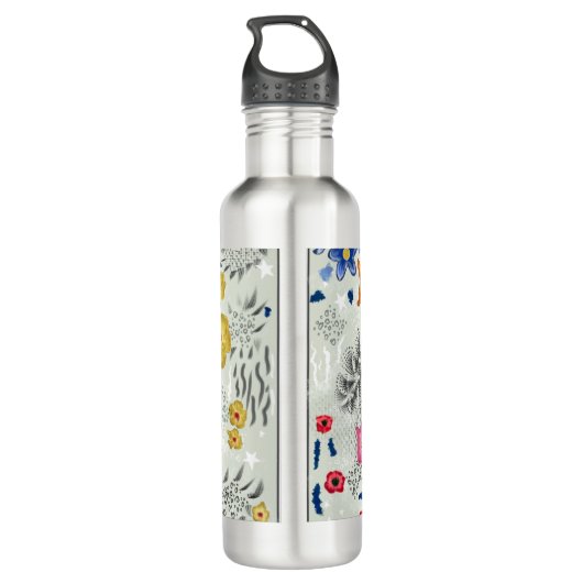Floral Pattern Wasserflasche Edelstahlflasche (Rückseite)
