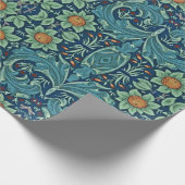 Floral Pattern William Morris Red Yellow Blue Gree Geschenkpapier (Ecke)