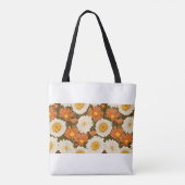 Floral pattern with white and orange flowers tasche (Rückseite)