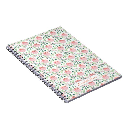Floral patterned pink and orange notizblock (Rechte Seite)