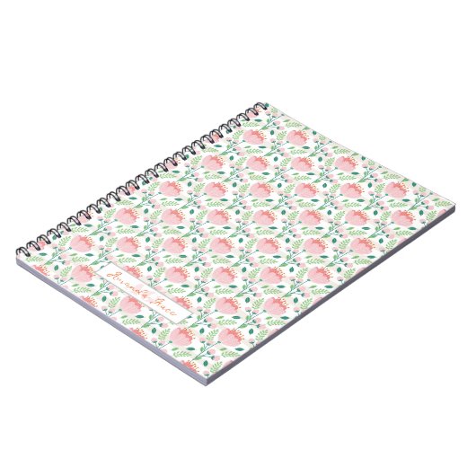 Floral patterned pink and orange notizblock (Linke Seite)