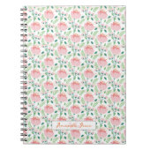 Floral patterned pink and orange notizblock (Vorderseite)