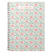 Floral patterned planner in pink and orange notizblock (Vorderseite)