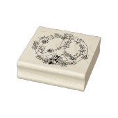 Floral Peace Sign Gummistempel (Stempel)