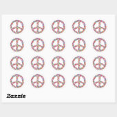 Floral Peace Sign Stickers (Blatt)