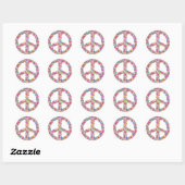 Floral Peace Sign Stickers (Blatt)