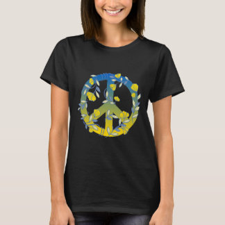 Floral Peace Sign Ukraine T-Shirt