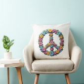 Floral Peace Symbol Kissen (Stuhl )