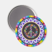 Floral Peace Zeichenmagnet von Soozie Wray Magnet (Vorderseite/Rückseite)
