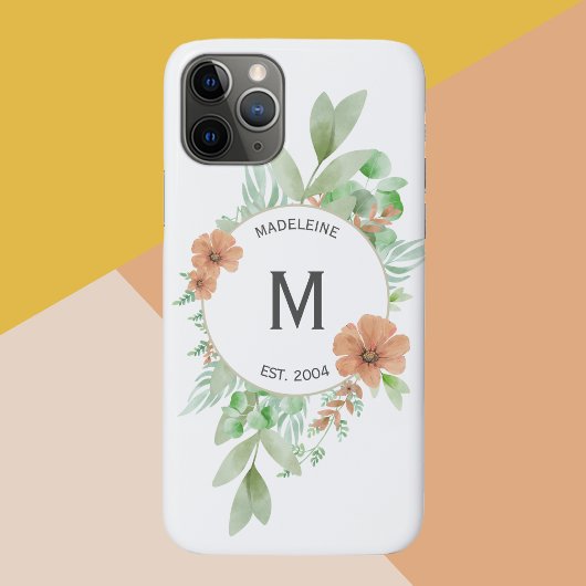 "Floral Peach" - Personalisiert CaseMate iPhone Ca Case-Mate iPhone Hülle