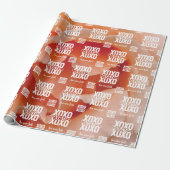 Floral Peach Rose Love Never Fails XOXO Valentine Geschenkpapier (Ungerollt)