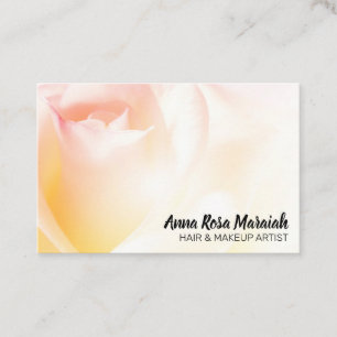 ~* Floral Peach Rose Pastell Blume Visitenkarte