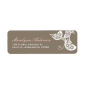 Floral Peacock Boho Chic Wedding Address Labels (Vorne)