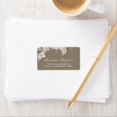 Floral Peacock Boho Chic Wedding Address Labels Adressaufkleber (Insitu)