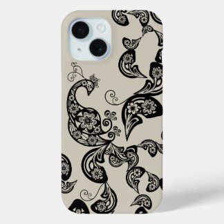 Floral Peacock Boho Vintag Artistic Deko Casing iPhone 15 Hülle