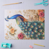 Floral Peacock Decoupage Seidenpapier (Basteln)