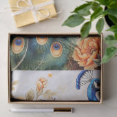 Floral Peacock Decoupage Seidenpapier (Geschenk)