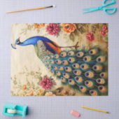 Floral Peacock Decoupage Seidenpapier (Basteln)