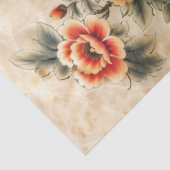 Floral Peacock Decoupage Seidenpapier (Detail)