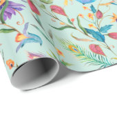 Floral Peacock Geschenkpapier (Rolleneckpunkt)