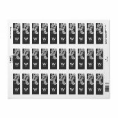 Floral Peacock White Party Siegel Custom Labels (Vorne)