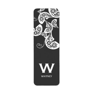 Floral Peacock White Party Siegel Custom Labels