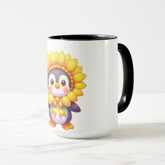 Floral Penguin Delight Tasse (VorderseiteRechts)